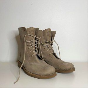 Roots Leather Lace-up Boots - Size 8